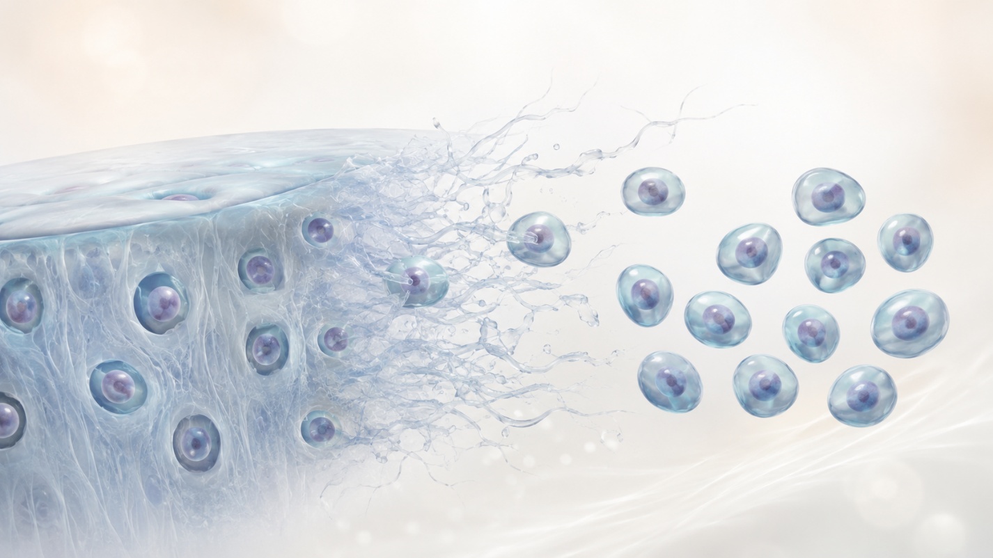 Cartilage – forming cells are separated from the surrounding extracellular matrix and are then cultured and expanded under strictly controlled conditions.